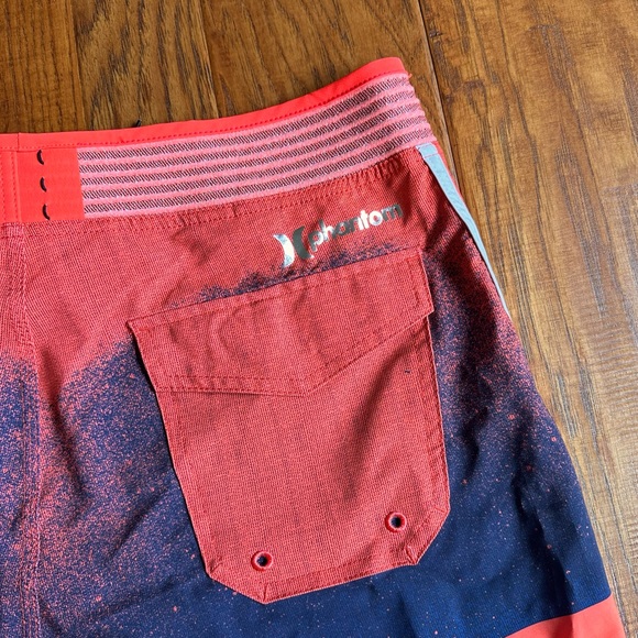 Hurley Men’s Phantom Hyperweave Boardshorts Orange & Navy Size 36 - Picture 9 of 11